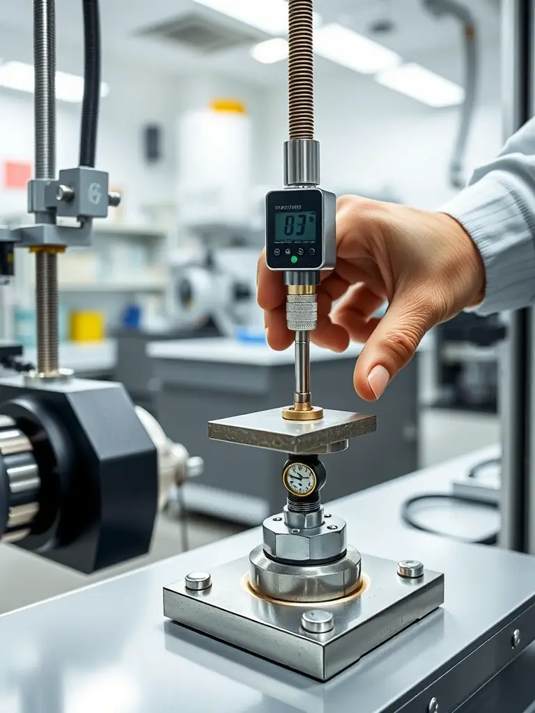 An image of a coating sample undergoing adhesion testing, demonstrating the force required to detach the coating from the substrate. This image will be used to showcase Labsure's adhesion testing methods.
