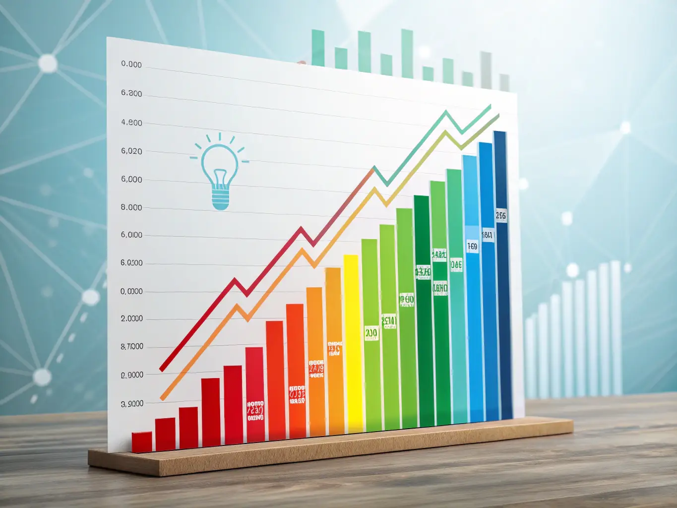 A visual representation of cost savings achieved through efficient water treatment, such as reduced energy consumption and lower maintenance costs.